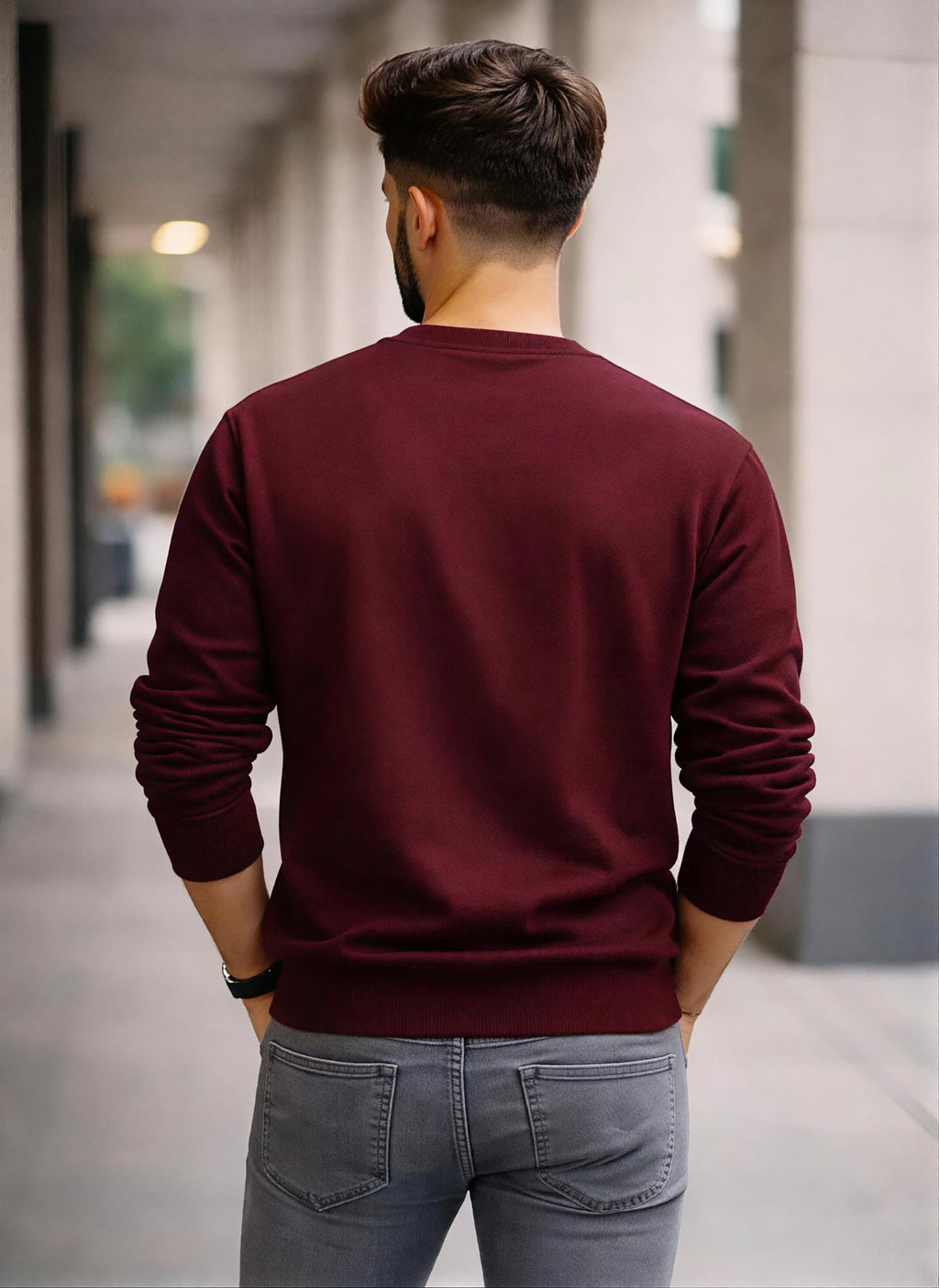 Men's full sleeve T-shirt with chest print casual wear